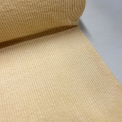 Bredriflet bomuldsfljl i lys gul - pr. 0,25 meter