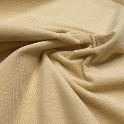 Bredriflet bomuldsfljl i lys gul - pr. 0,25 meter