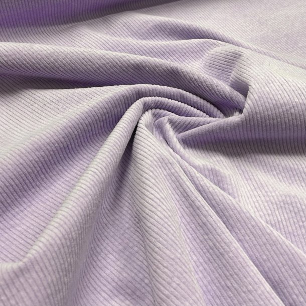 Bredriflet bomuldsfljl i lys lilla - pr. 0,25 meter