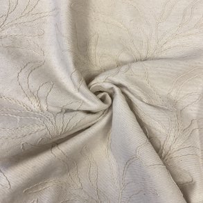 Canvas i bomuld med broderi i r�hvid pr 0,25 m