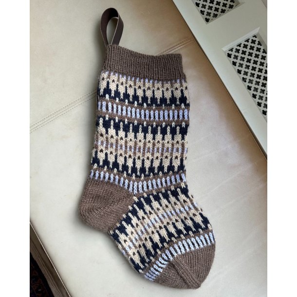 Lderstrop til Julesok Brun - PetiteKnit