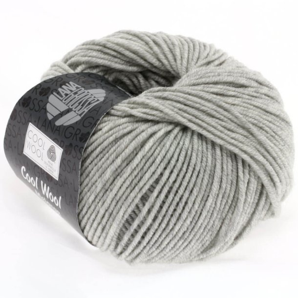 Lana Grossa  Cool Wool 443 Lys gr&aring; meleret