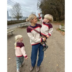 Cross Sweater strikkekit fra Petiteknit Peer Gynt Tweed