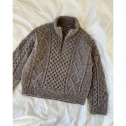 Dagmar Zipper Sweater - Strikkeopskrift fra PetiteKnit