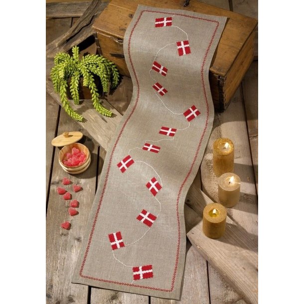 Fdselsdagslber med flag, permin - pr. stk.