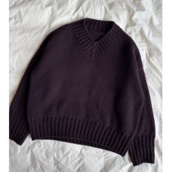 Hannah Sweater V-neck - Strikkeopskrift fra PetiteKnit