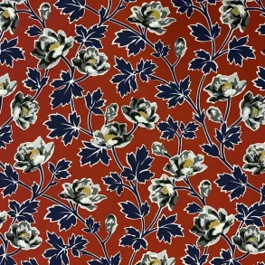 Liberty bomuldspoplin 'Linley' i rd og bl - pr. 0,25 meter