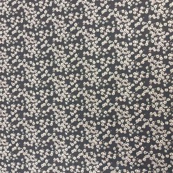 Liberty bomuld med blomster p mrkebl baggrund pr 0,25 m.