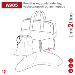 Snitmnster- Line2Line - A905 Pusletaske, pusleunderlag, vasketjspose og ammepude