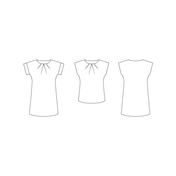 Snitmnster - Line2Line - B1226 Tunika med lg