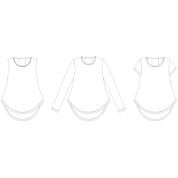 Snitmnster - Line2Line - B1239 Bluse med wienerlg i ryggen