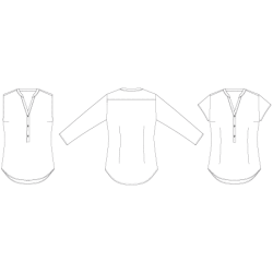 Snitmnster - Line2Line - B1227 Skjorte med stolpelukning