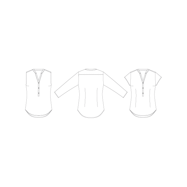 Snitmnster - Line2Line - B1227 Skjorte med stolpelukning