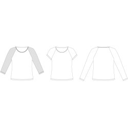 Snitmnster -  Line2Line - B1230 PLUS Raglan T-shirt