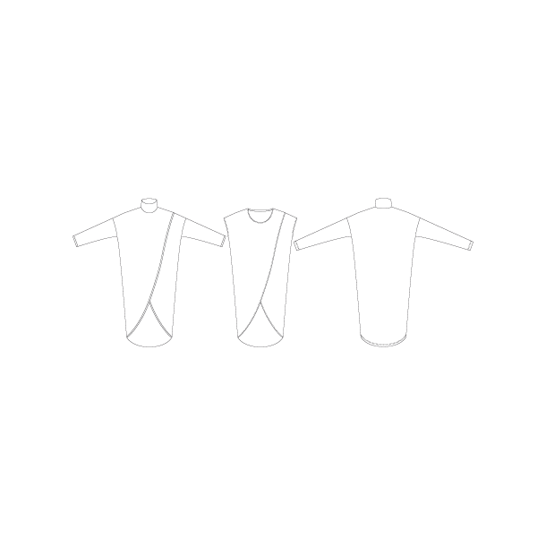 Snitmnster - Line2Line - B1232 Bluse med dobbelt forstykke