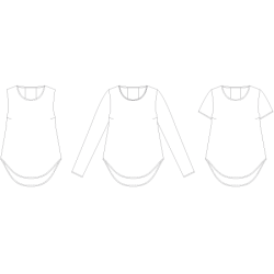 Snitmnster - Line2Line B1241 Bluse med wienerlg i ryggen