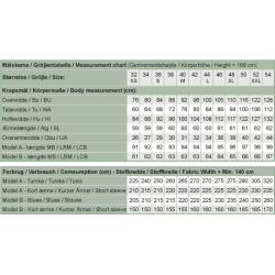 Snitmnster - Line2Line - B1248 Tunika med grafiske ballonrmer