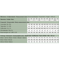 Snitmnster - Line2Line - B1251 Bluse med flsermer