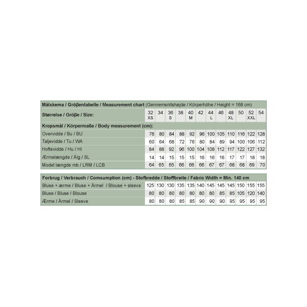 Snitmnster - Line2Line - B1251 Bluse med flsermer