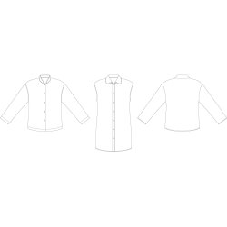 Snitmnster - Line2Line - B1260 Skjortebluse med snket skulder