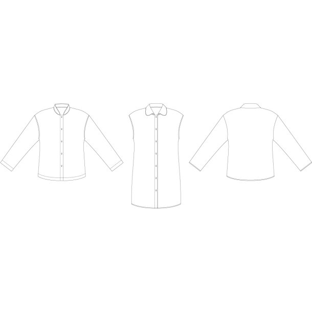 Snitmnster - Line2Line - B1260 Skjortebluse med snket skulder