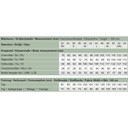 Snitmnster - Line2Line - B1264 Vest / top med prinsessesnit