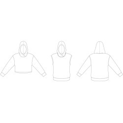 Snitmnster - Line2Line - B1268 Ls httetrje med snket skulder