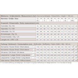 Snitmnster - Line2Line B1271 - Peplum bluse med pufrmer og elastik