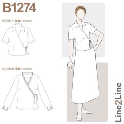 Snitmnster - Line2Line - B1274 Sl-om skjorte