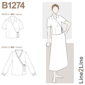 Snitmnster - Line2Line - B1274 Sl-om skjorte