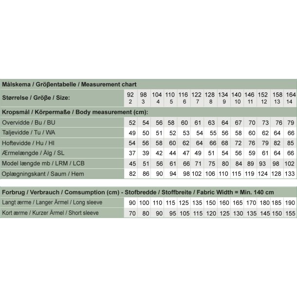 Snitmnster - Line2Line - C502 Raglan kjole med elastik, brn