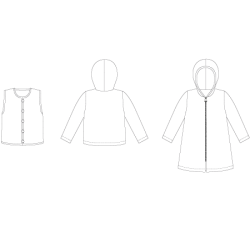 Snitmnster - Line2Line - C504 Jakke m/u htte til baby/brn