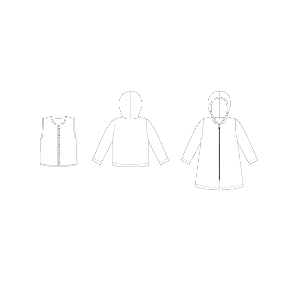 Snitmnster - Line2Line - C504 Jakke m/u htte til baby/brn