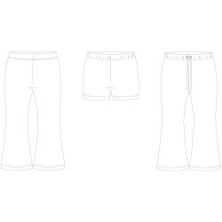 Snitmnster - Line2Line - C505 Trompet buks med elastik i taljen