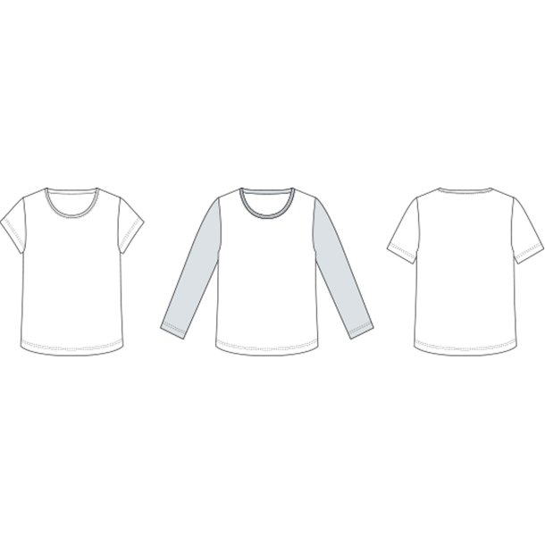 Snitmnster - Line2Line C507 T-shirt med langt eller kort rme, brn