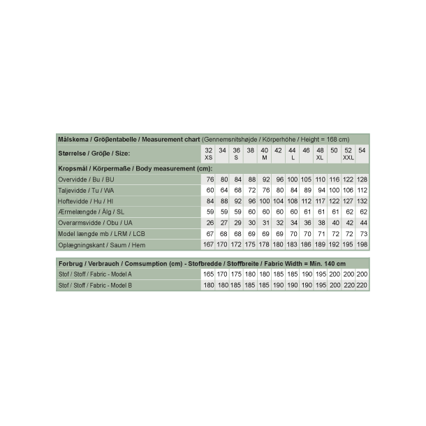 Snitmnster - Line2Line - J452 Cape med manchetter