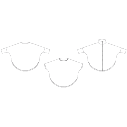 Snitmnster - Line2Line - J452 Cape med manchetter