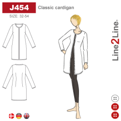 Snitmnster - Line2Line - J454 Klassisk cardigan