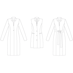 Snitmnster - Line2Line - J462 Frakke med stende revers