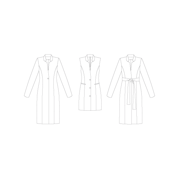 Snitmnster - Line2Line - J462 Frakke med stende revers