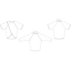 Snitmnster - Line2Line - J468 Cape med flagermus rmer