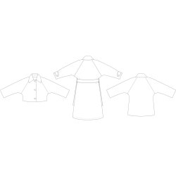 Snitmnster - Line2Line - J469 Jakke / frakke med flagermusrmer