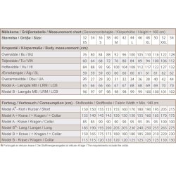 Line2Line - J471 Vatteret jakke med kimonokrave og bnd