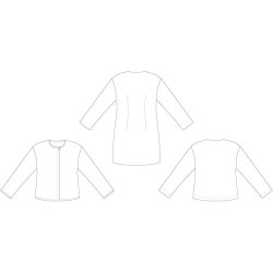 Snitm�nster - Line2Line -  J473 L�s jakke med s�nket skulder