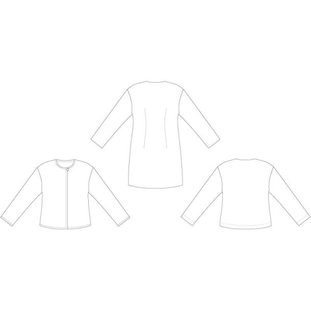 Snitm�nster - Line2Line -  J473 L�s jakke med s�nket skulder