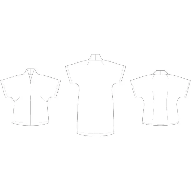 Snitmnster - Line2Line - J474 Ls vest med vingermer og sjalskrave