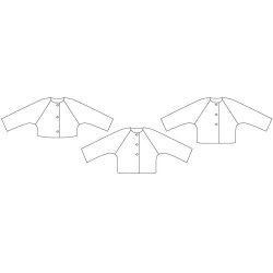 Snitm�nster - Line2Line -  J475 L�s jakke med raglan�rmer