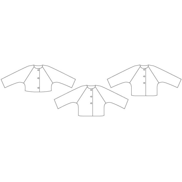 Snitm�nster - Line2Line -  J475 L�s jakke med raglan�rmer