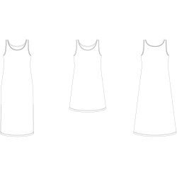 Snitmnster - Line2Line K2209 Tank top maxi kjole - PLUS