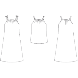 Snitmnster - Line2Line K2225 Stropkjole